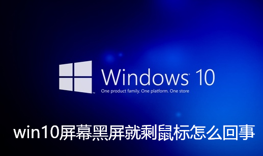 win10屏幕黑屏就剩鼠标怎么回事