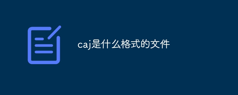 caj是什么格式的文件