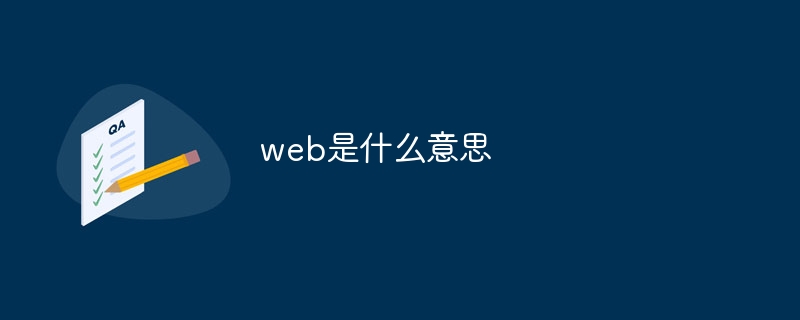 web是什么意思