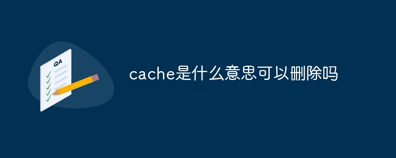 cache是什么意思可以删除吗